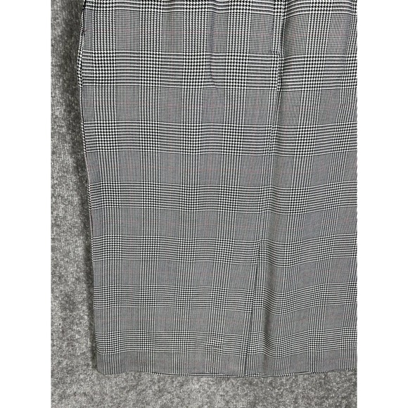 Vintage Worthington Houndstooth Plaid Midi Skirt Misses Size 8 Black Pockets USA - Picture 11 of 14